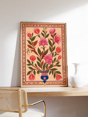 Indian Floral Poster, Traditonal Indian Print