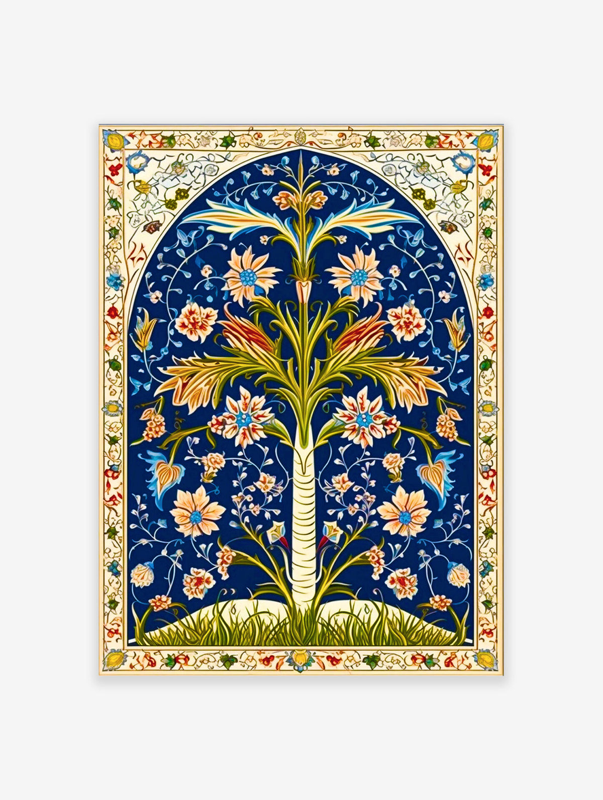 Arabic Floral Poster, Muslim Print