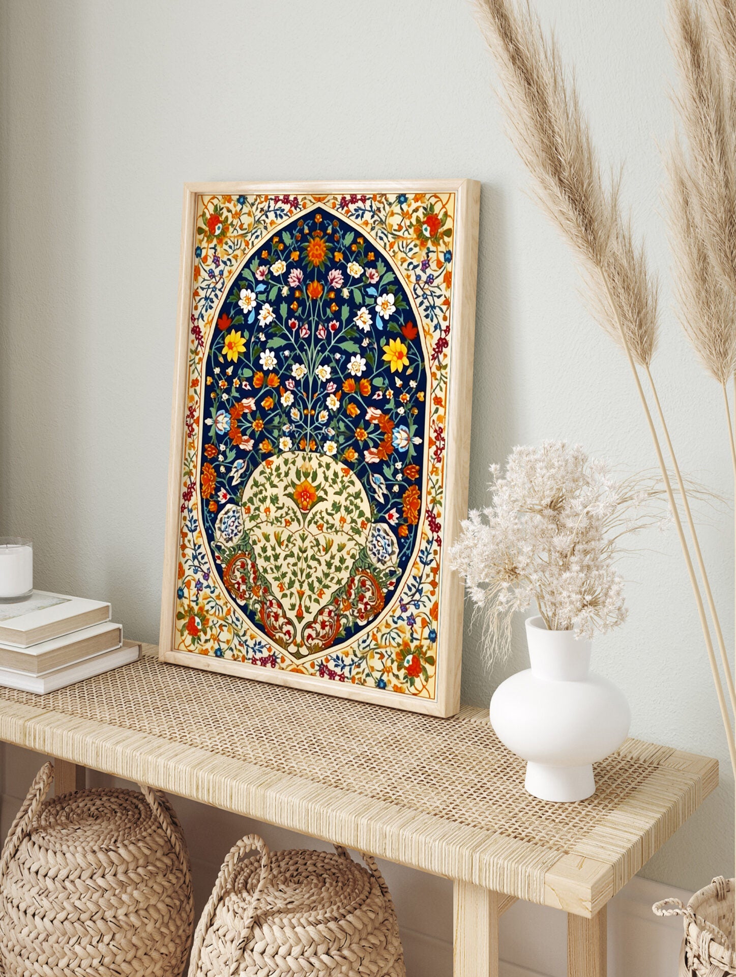 Arabic Floral Poster, Islamic Print