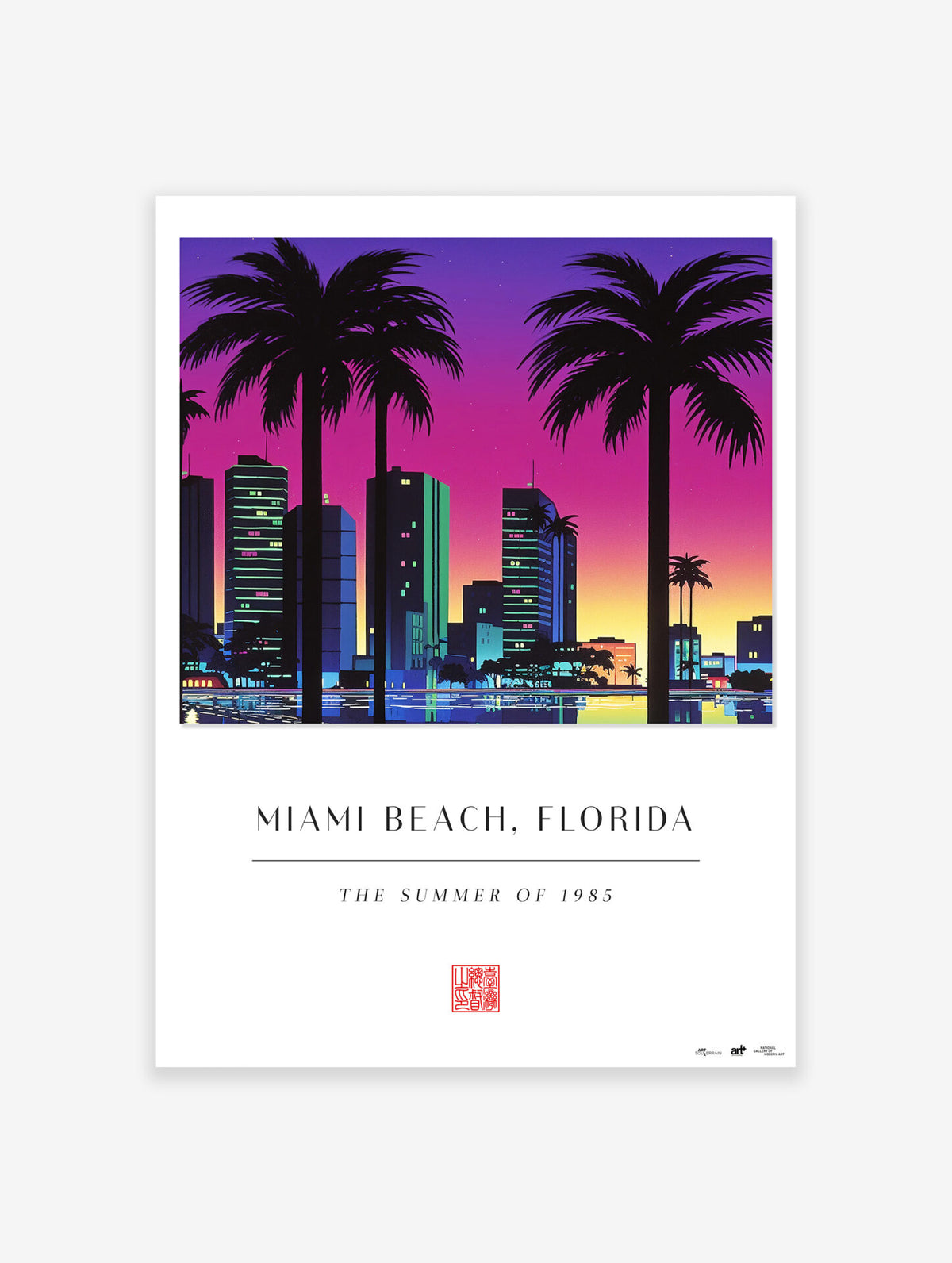 Miami Beach Poster, City Print