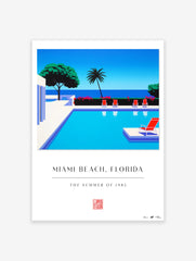 Miami Pool Poster, Pool Print