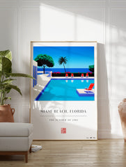 Miami Pool Poster, Pool Print