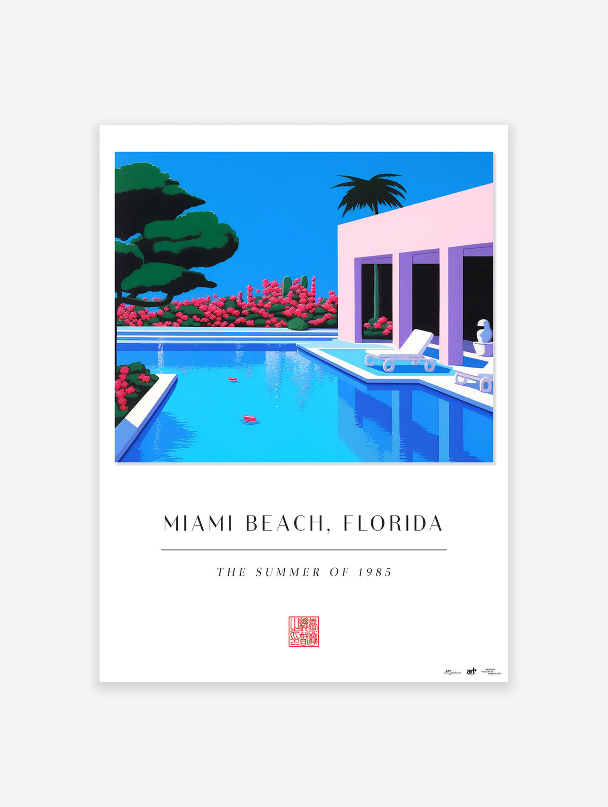 Miami Pool Poster, Pool Print