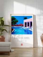 Miami Pool Poster, Pool Print