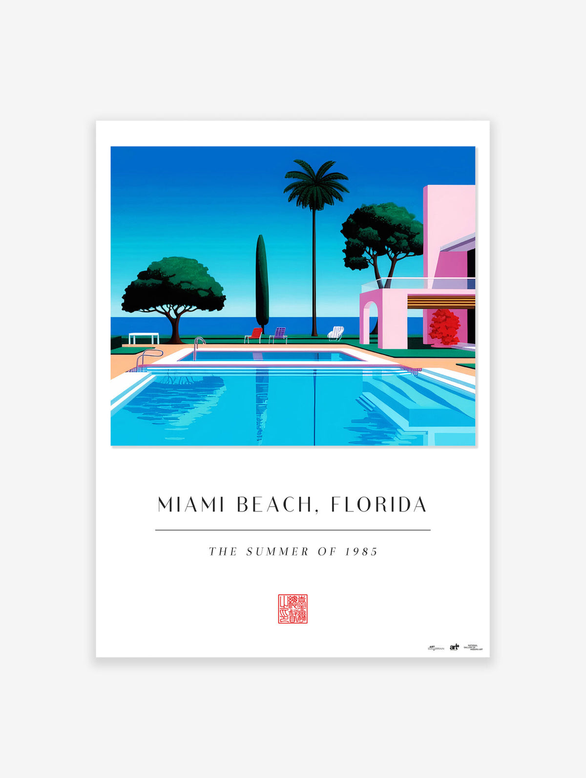 Miami Pool Poster, Pool Print