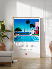 Miami Pool Poster, Pool Print