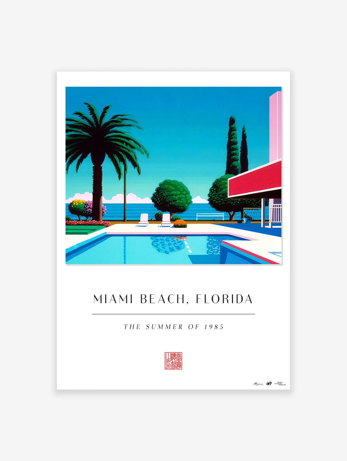 Miami Pool Poster, Pool Print