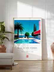 Miami Pool Poster, Pool Print