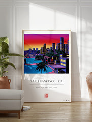 San Francisco Poster, Retro City View Print