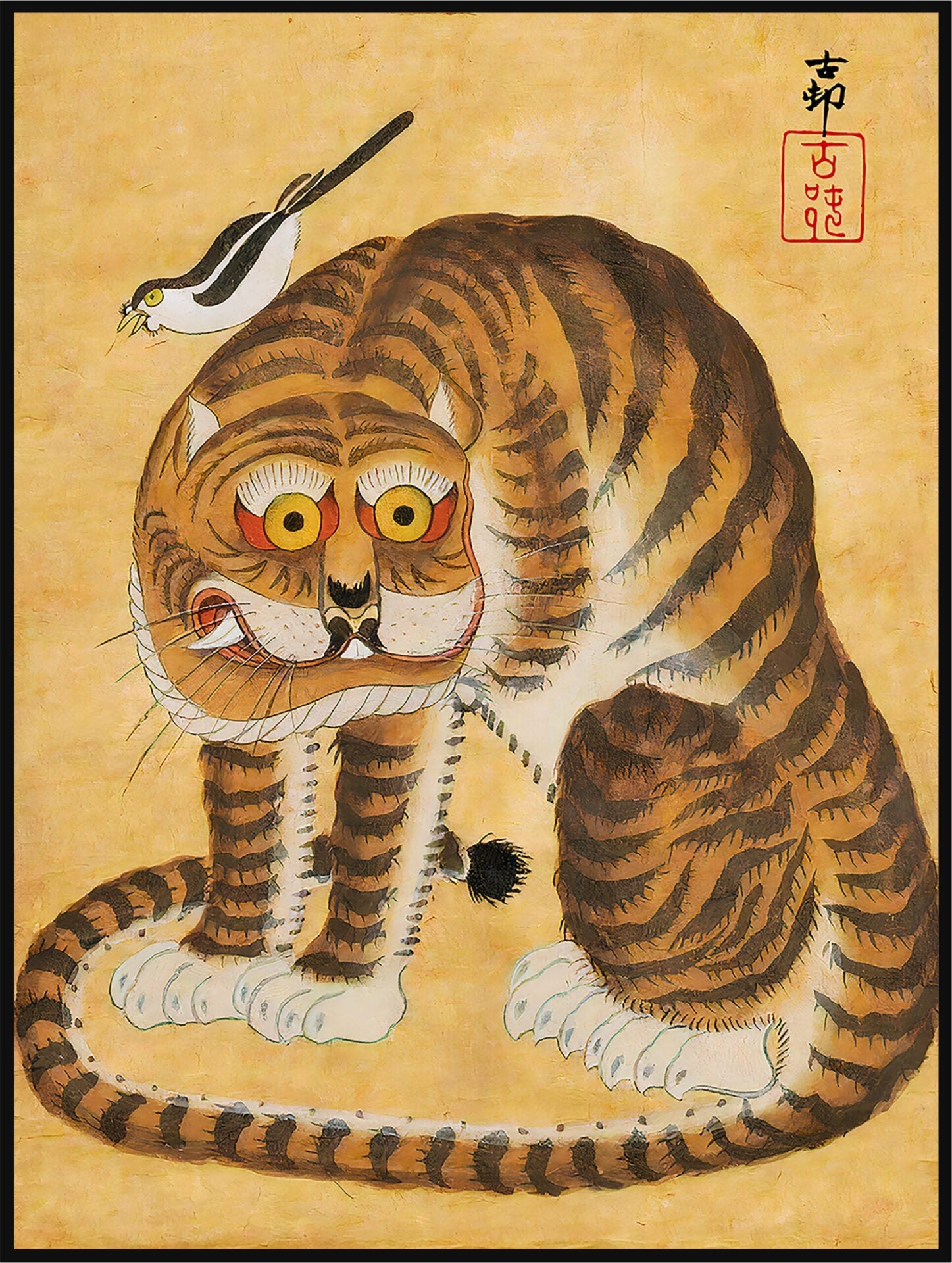 Traditional Korean Tiger Print Vintage Tiger Poster SAMILA HOME traditional-korean-tiger-print-vintage-tiger-poster-samila-home