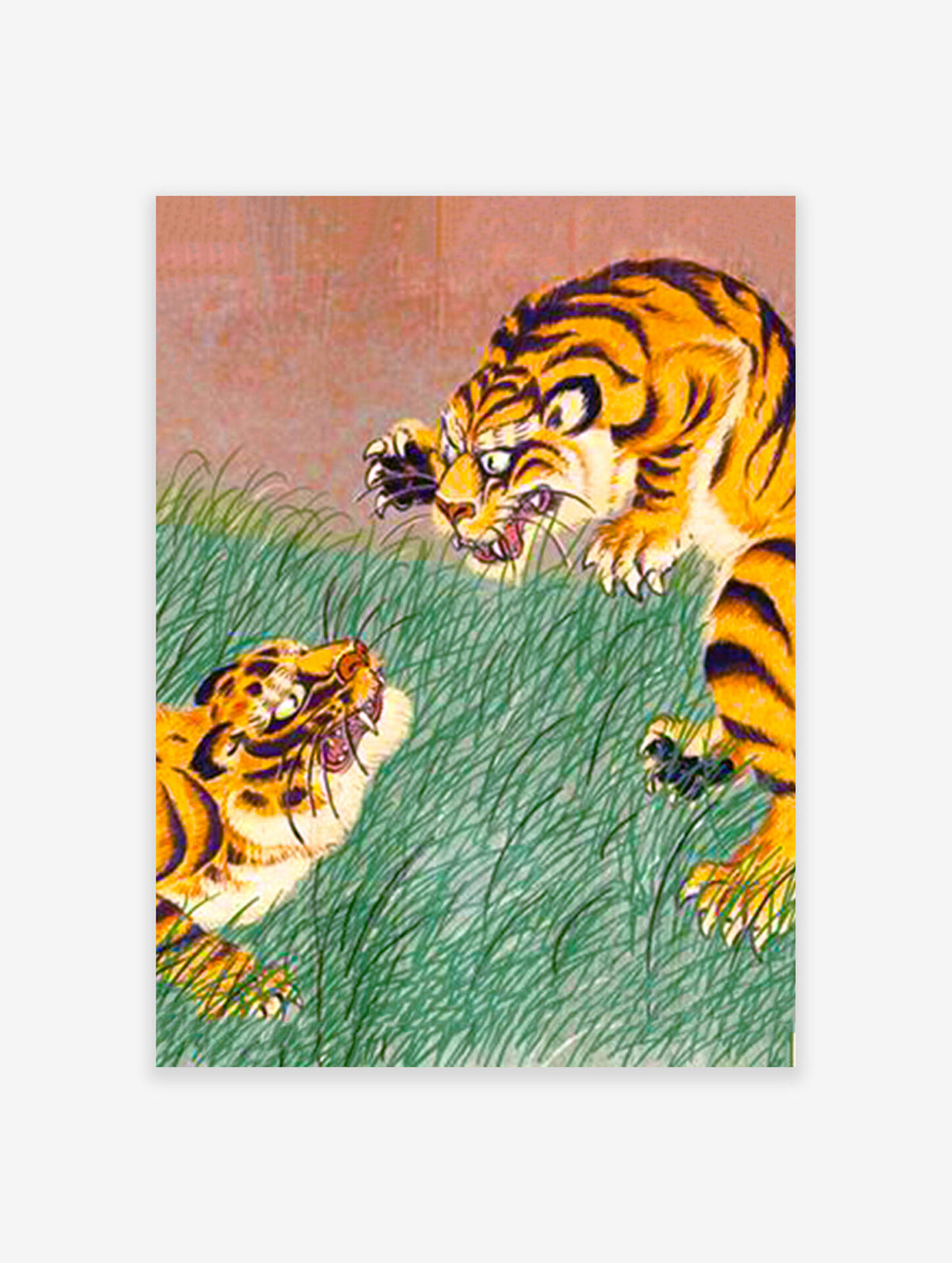 Tigers Poster, Japanese Animal Print