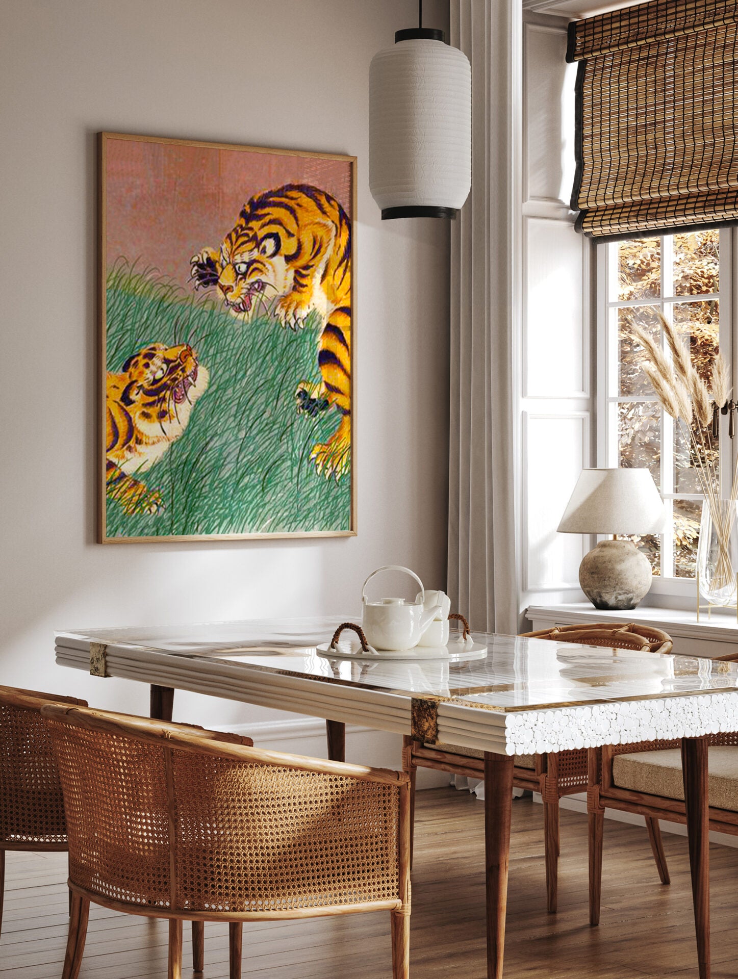 Tigers Poster, Japanese Animal Print