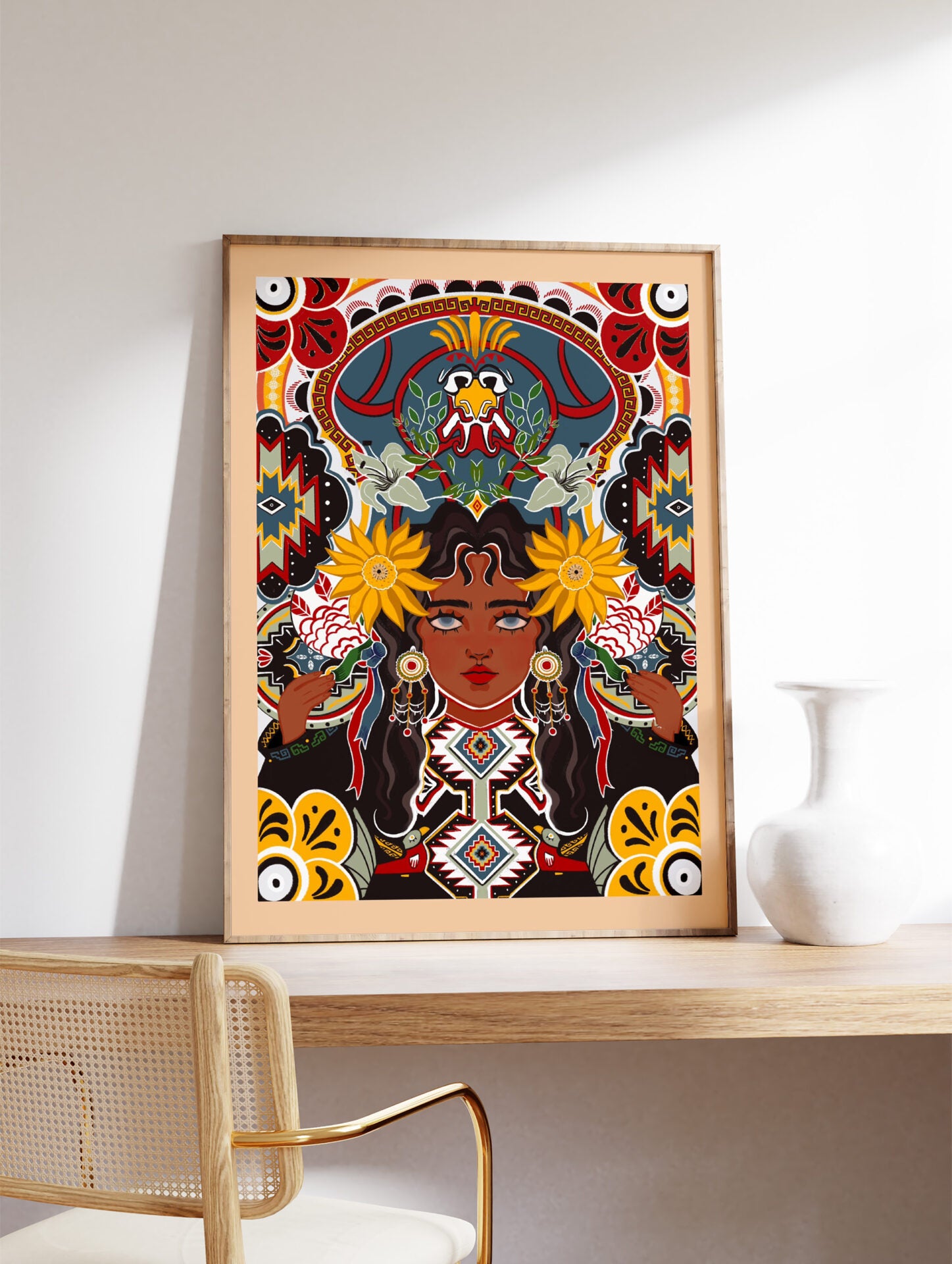 Mexican Floral Poster, Mexican Print