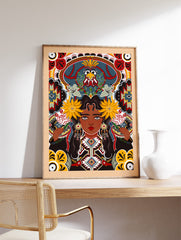 Mexican Floral Poster, Mexican Print