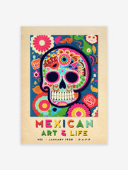 Mexican Skull Poster, Skull Print