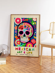 Mexican Skull Poster, Skull Print