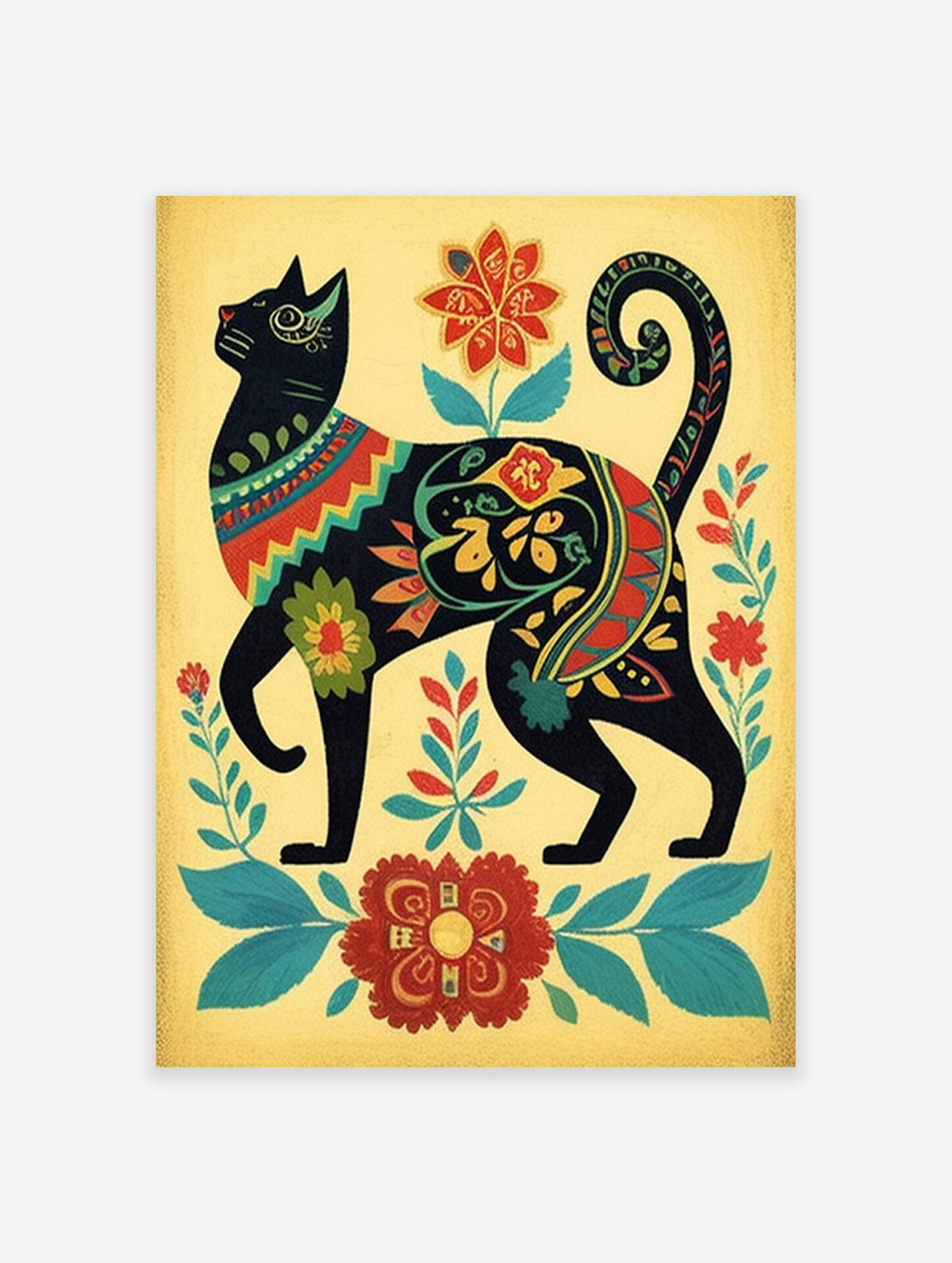 Mexican Cat Poster, Mexican Print