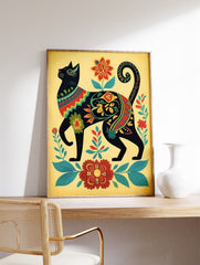 Mexican Cat Poster, Mexican Print