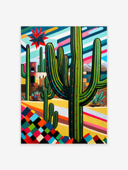 Mexican Cactus Poster, Mexican Interior Print