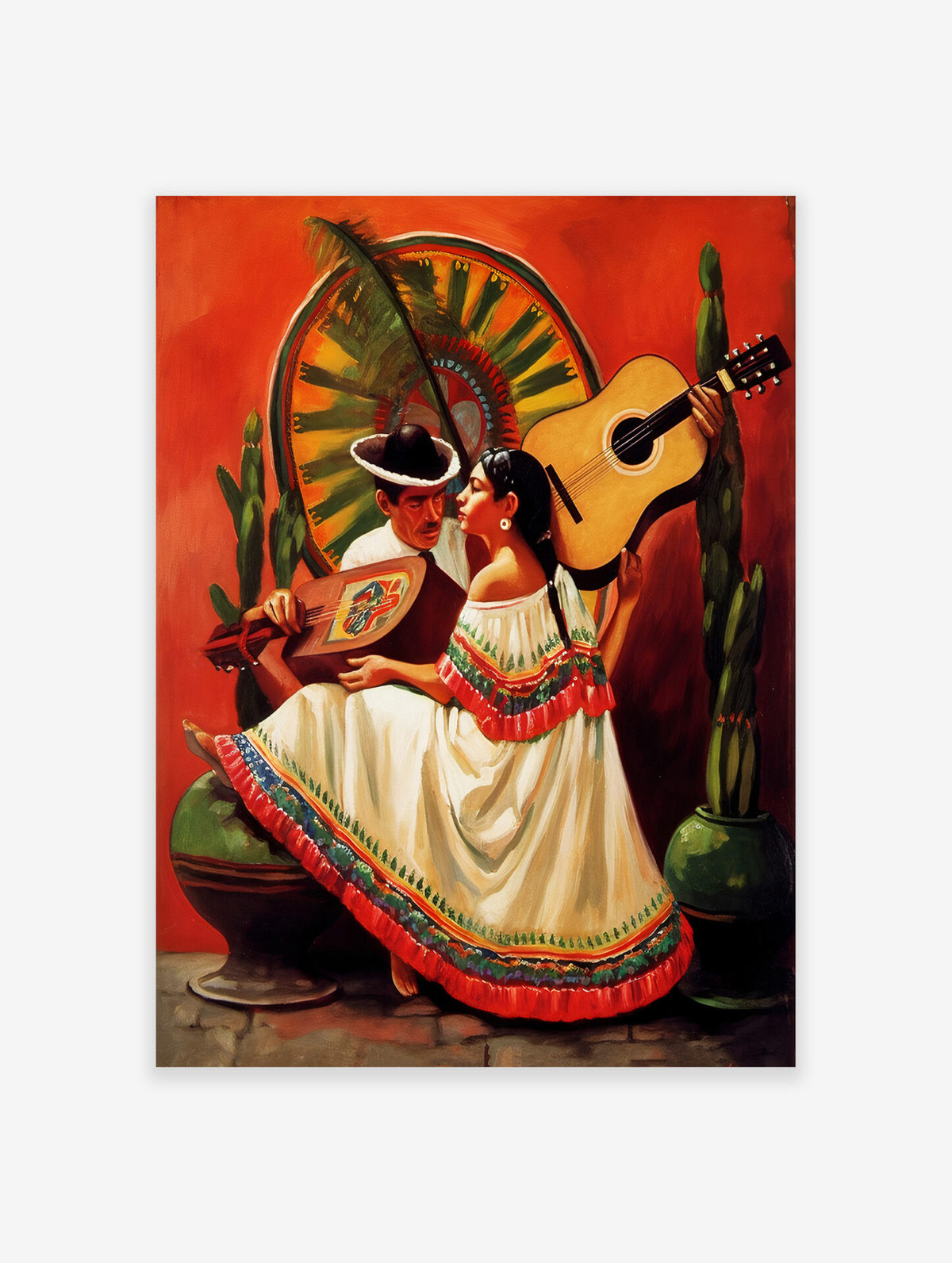 Mexican Fiesta Poster, Mexican Interior Print