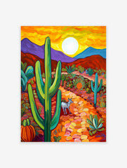 Mexican Cactus Poster, Mexican Interior Print