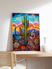 Mexican Cactus Poster, Mexican Interior Print