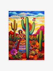 Mexican Cactus Poster, Mexican Interior Print