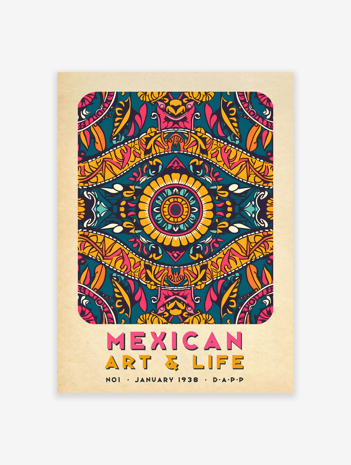 Mexican Pattern Poster, Mexican Print