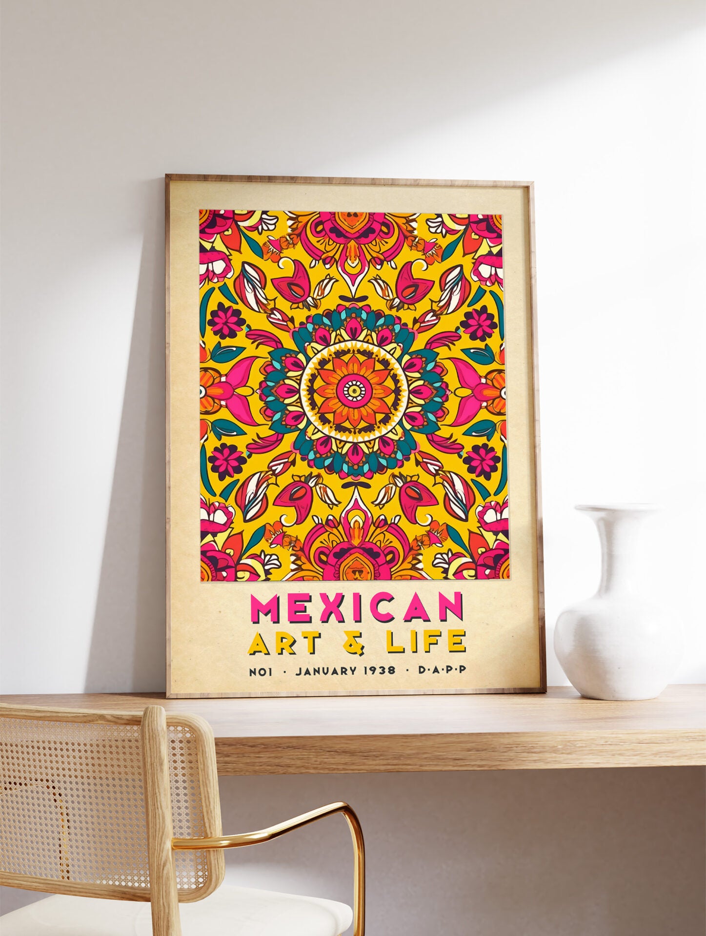 Mexican Pattern Poster, Mexican Print