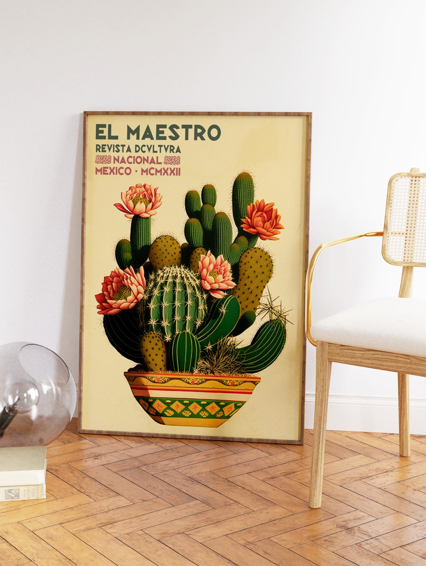 Mexican Cactus Poster, Mexican Print