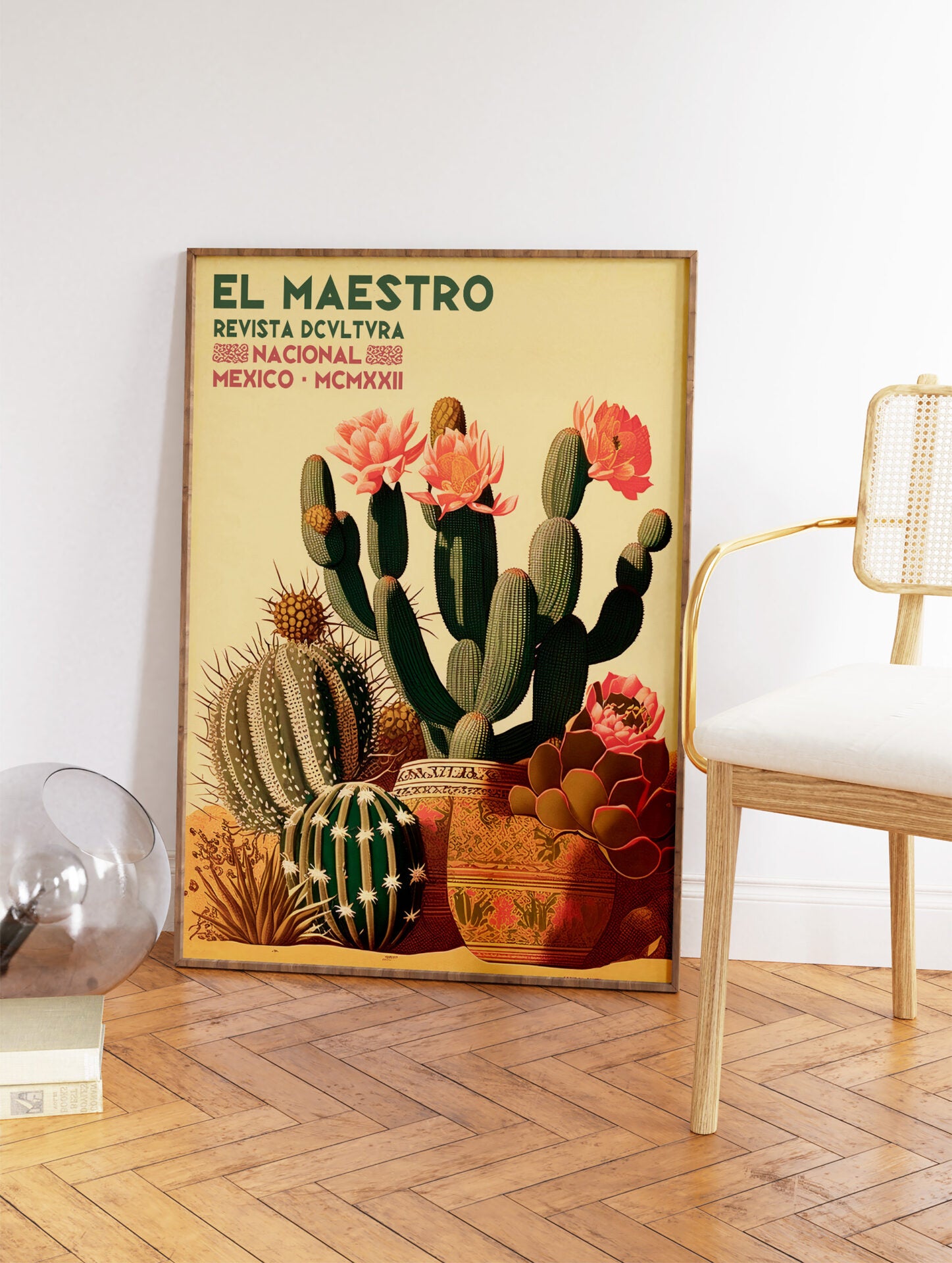 Mexican Cactus Poster, Mexican Print