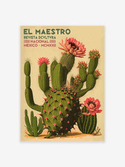 Mexican Cactus Poster, Mexican Print