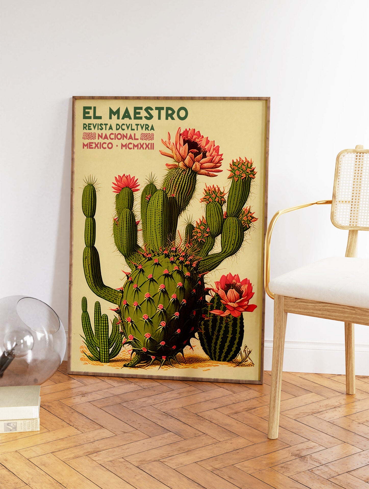 Mexican Cactus Poster, Mexican Print