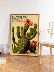 Mexican Cactus Poster, Mexican Print