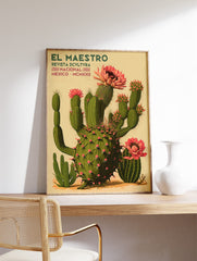 Mexican Cactus Poster, Mexican Print