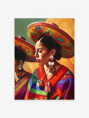 Traditional Mexicana Poster, Mexican Print