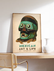 Mexican Skull Poster, Skull Print