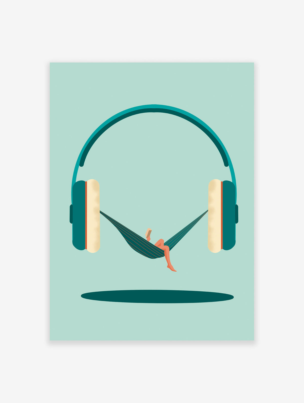 Headphone Poster, Music Print