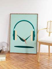 Headphone Poster, Music Print