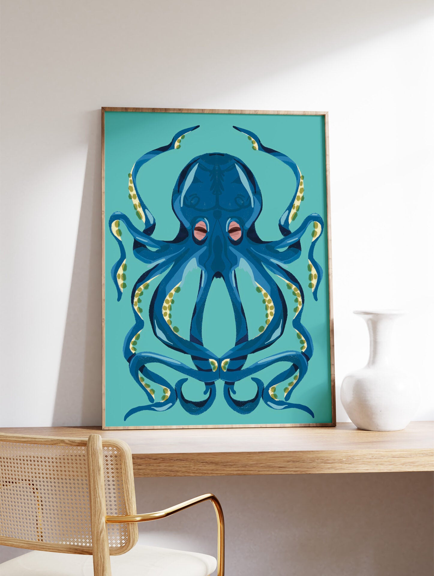 Octopus Poster, Octopus Print