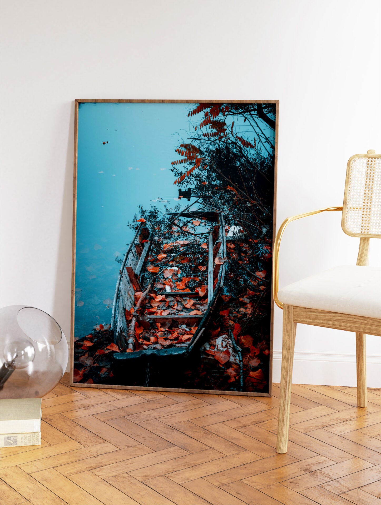 Photographic Boat Poster, Lake Print