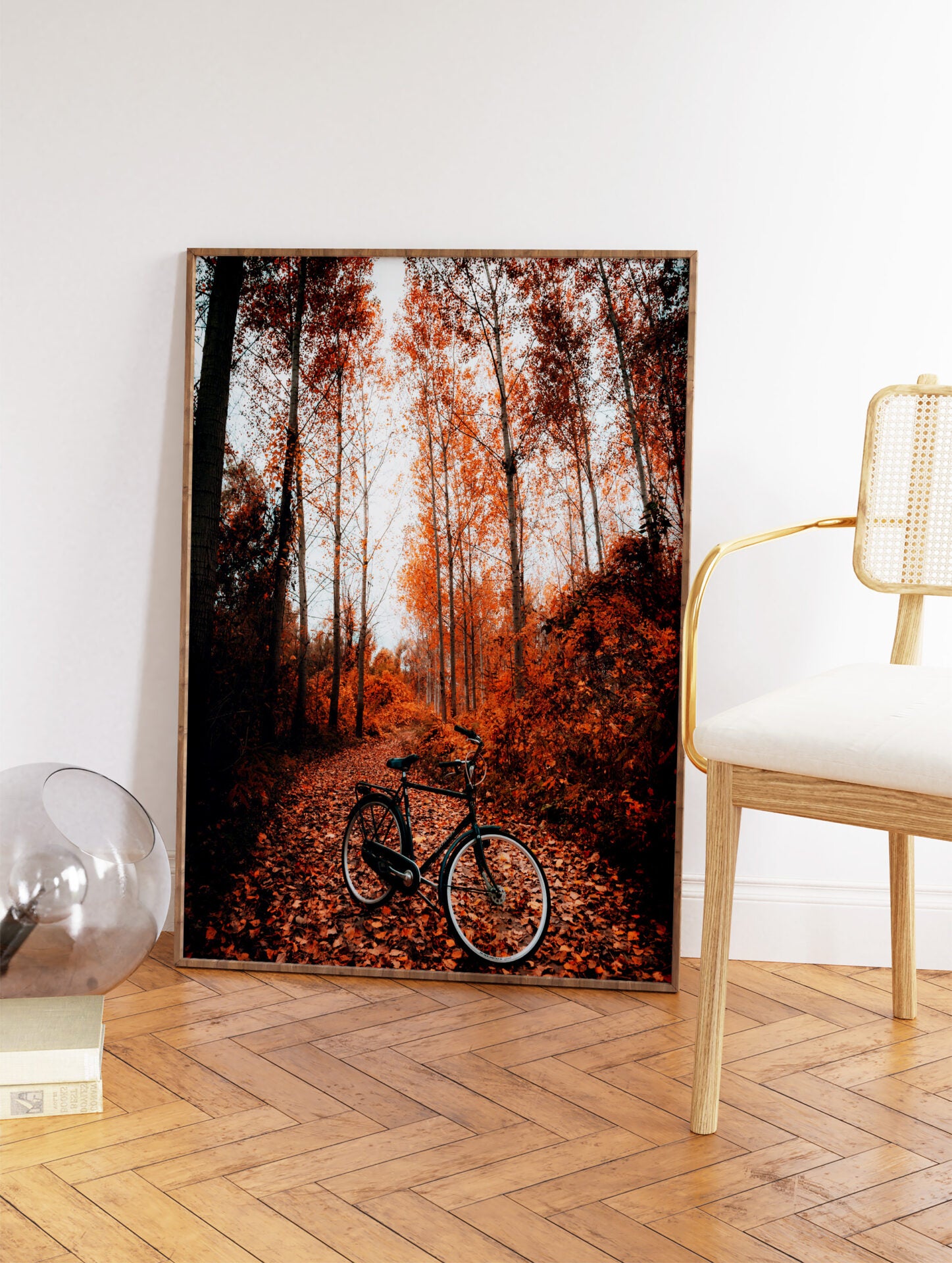 Autumn Forest Poster, Photographic Forest Print