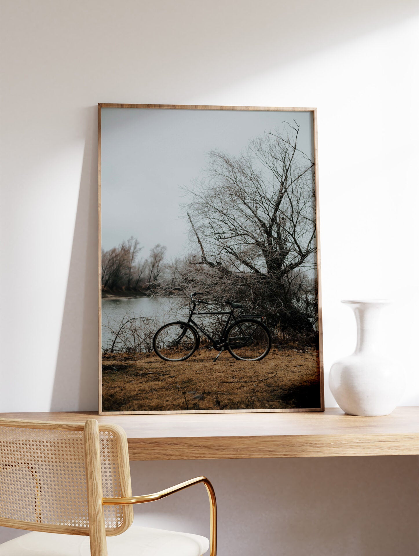 Bike Poster, Photographic Lakeside Print