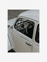 Black and White Car Poster, Photographic Vintage Car Print