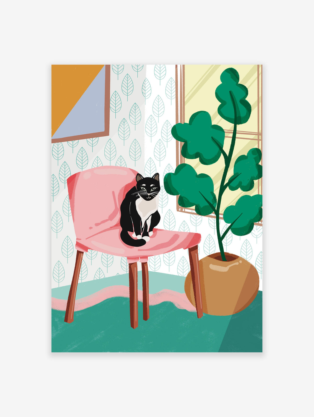 Black Cat Poster, Cat Print