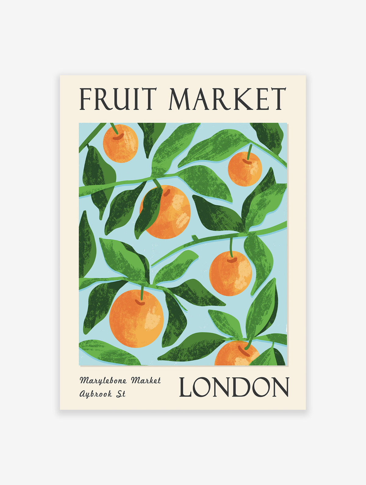 Orange Fruit Poster, Fruit Print