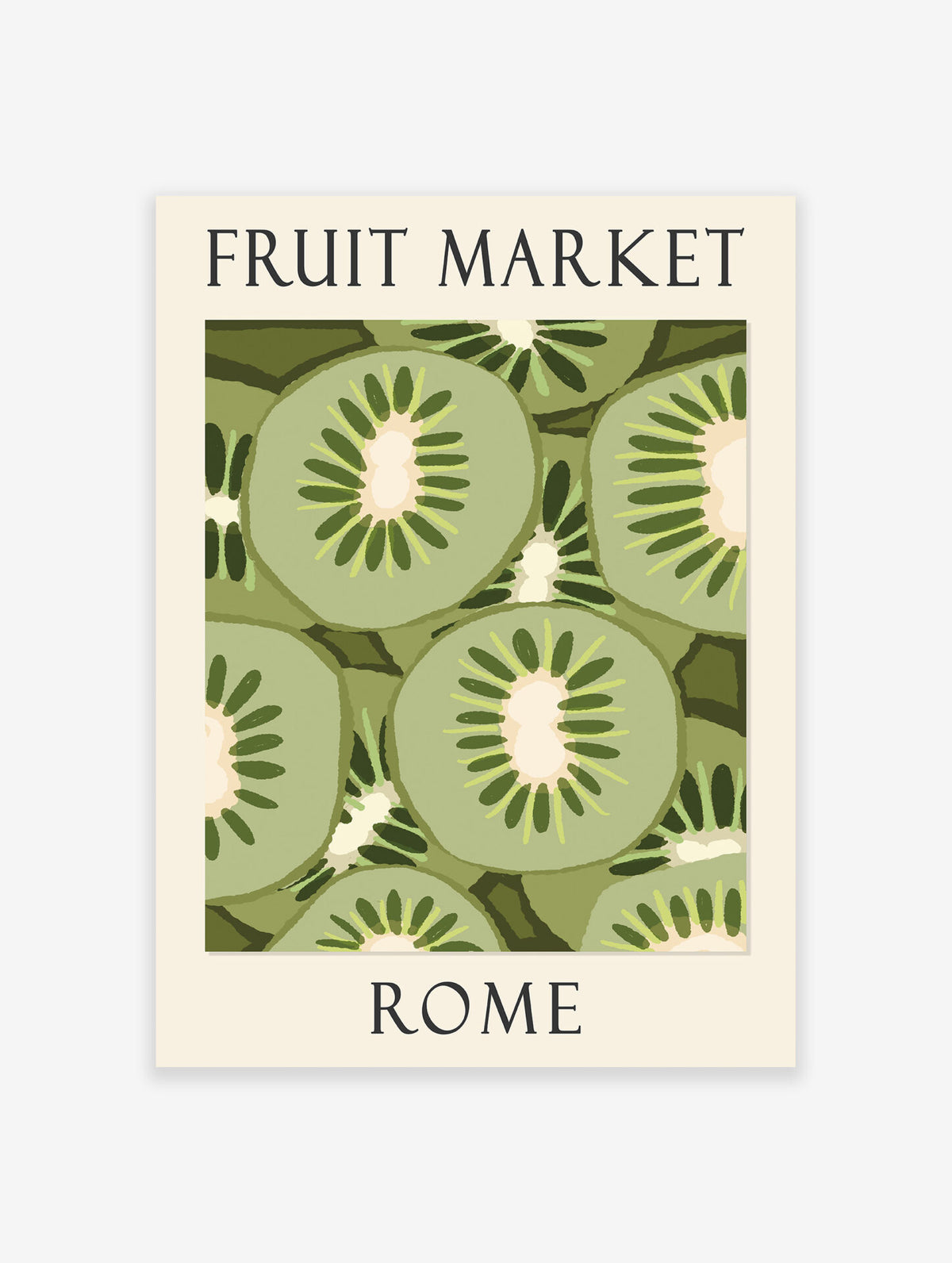 Kiwi Poster, Tropical Fruit Print