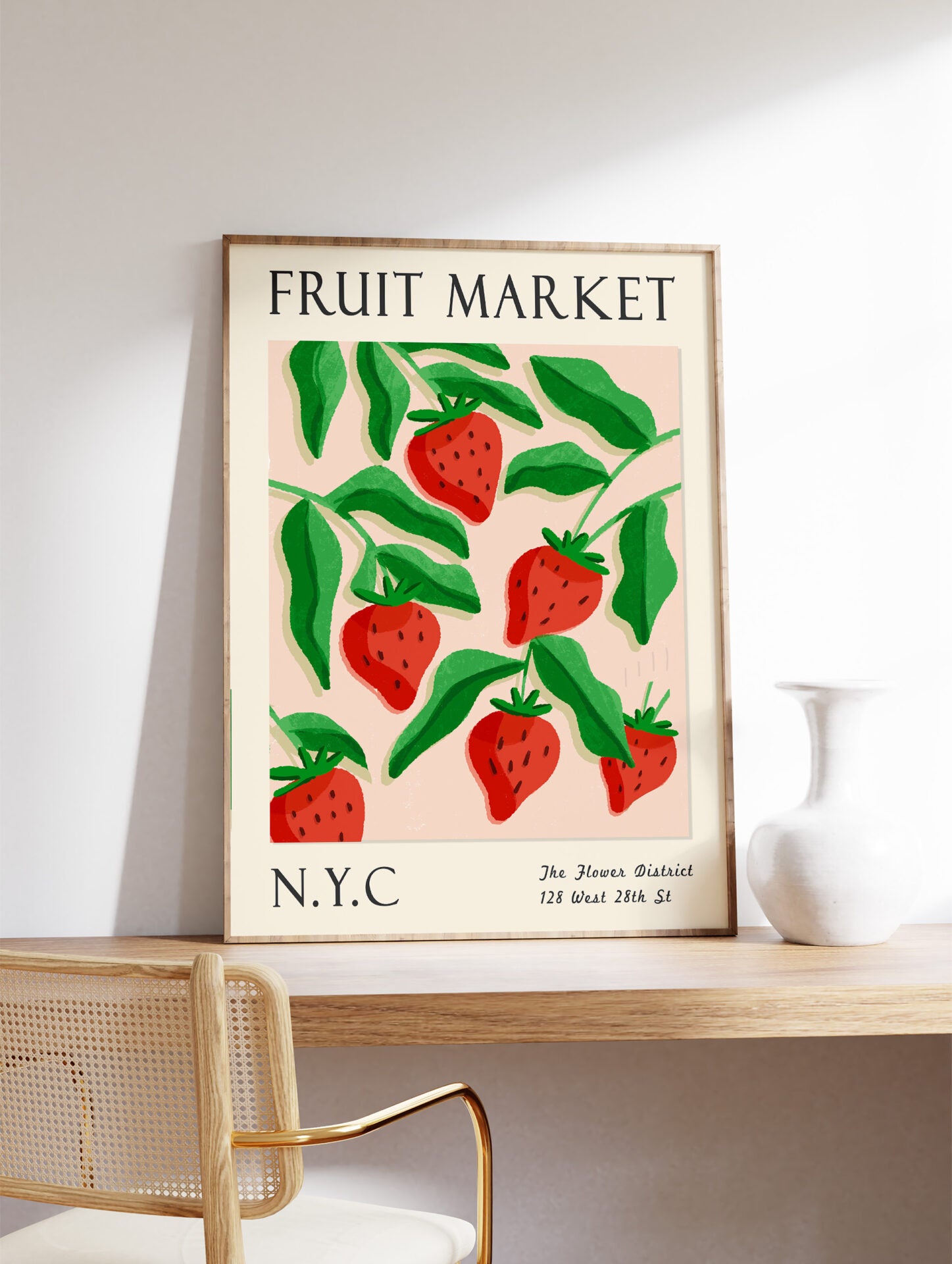 Strawberry Poster, Strawberry Print