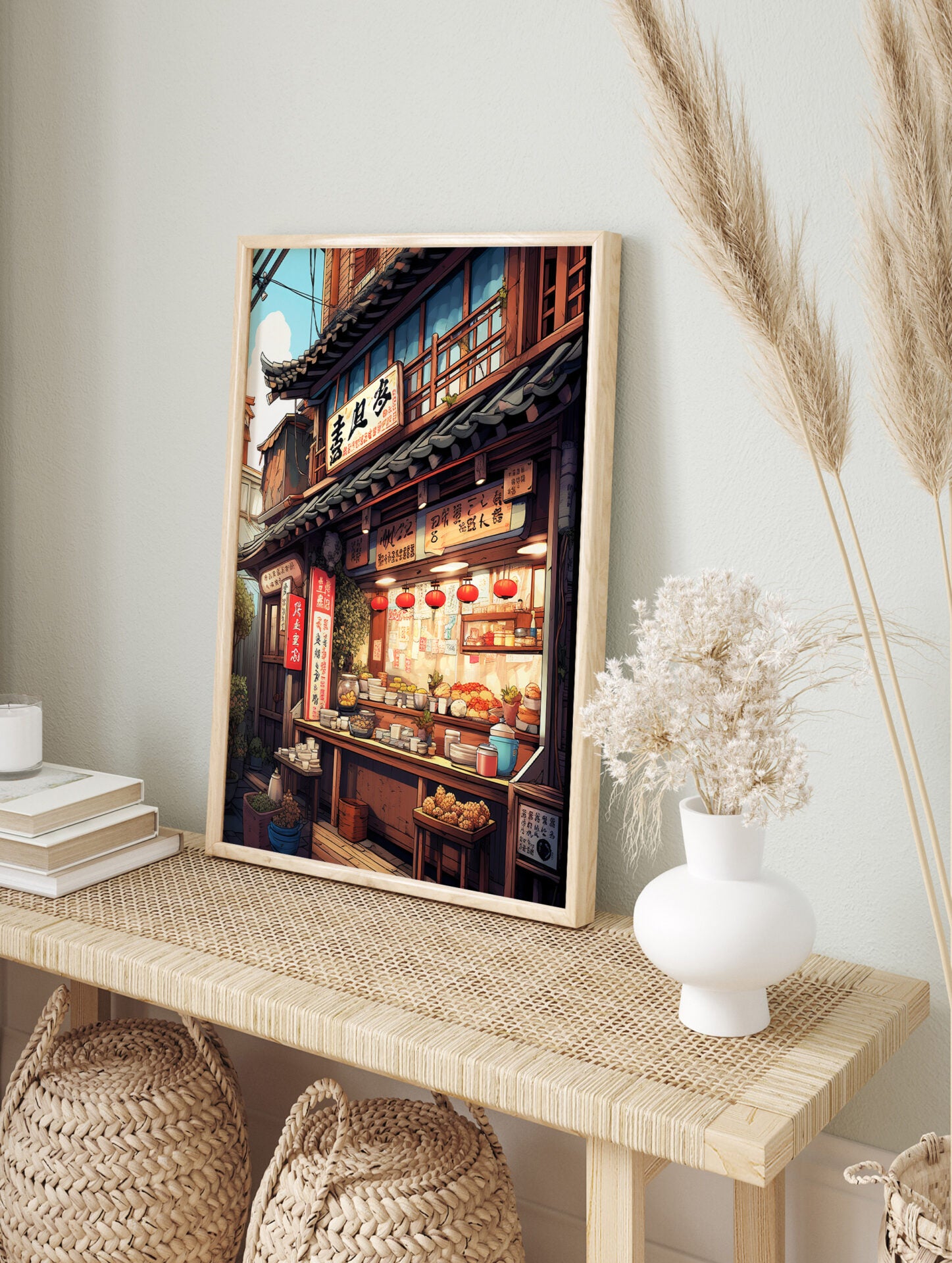 Ramen Shop Poster, Japanese Food Print