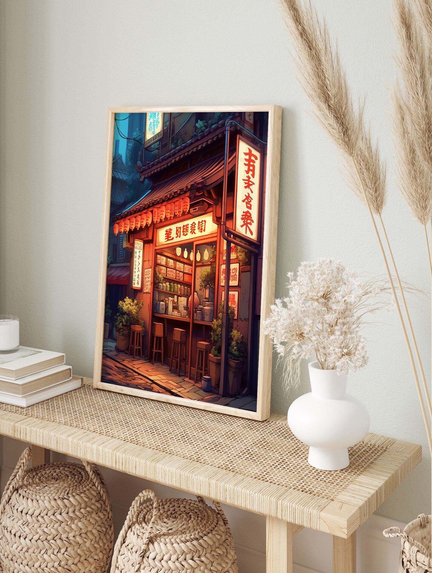 Ramen Shop Poster, Japanese Food Print